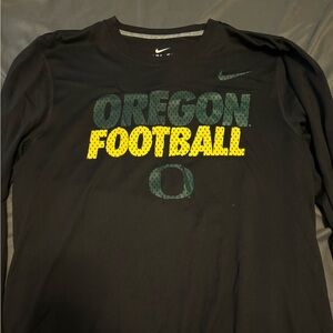 Oregon Ducks Football Long-Sleeve Nike Dri-Fit T-shirt